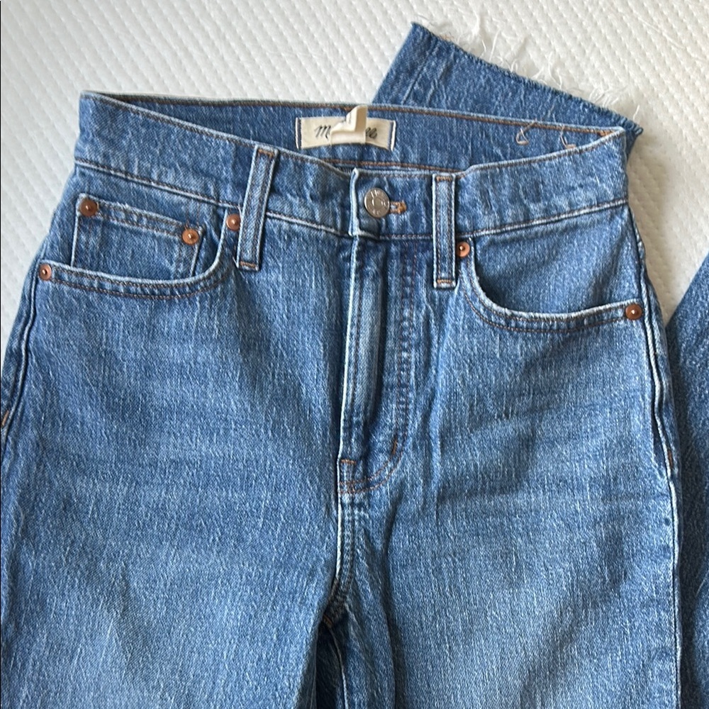Madewell perfect vintage jean raw hem